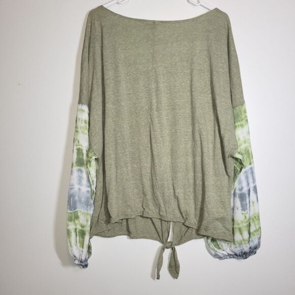 New TruSelf Boho Tie-Front Peasant Top 3X - Picture 6 of 10